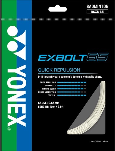 YONEX-Bobine Badminton Yonex Exbolt 65 Blanc-image-1