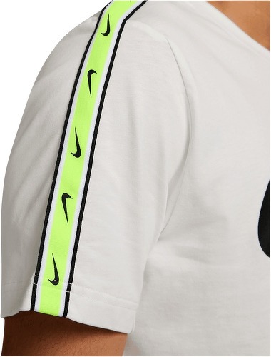 NIKE-T-shirt Nike Sportswear Repeat blanc/vert fluo-3