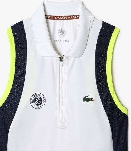 LACOSTE-Robe sans manche femme Lacoste pour Roland Garros - Blanc-4