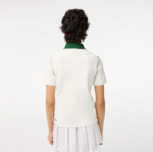 LACOSTE-Polo femme Lacoste pour Roland Garros - Blanc Vert-4