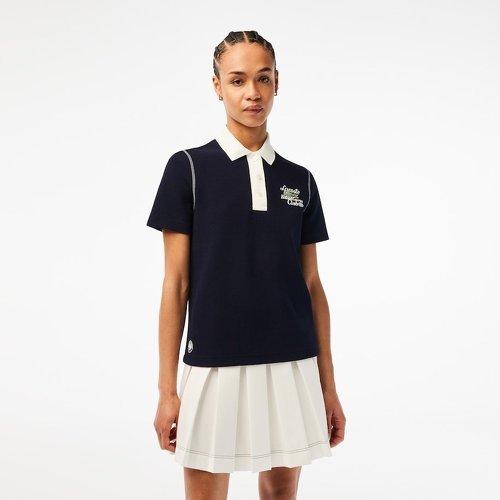 LACOSTE-Polo femme Lacoste pour Roland Garros - Bleu-3