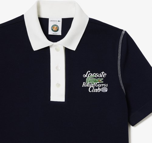 LACOSTE-Polo femme Lacoste pour Roland Garros - Bleu-4