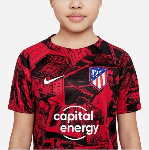 NIKE-Maillot d'échauffement Nike Atlético Madrid Enfants Dri-FIT Pré-Match rouge-2