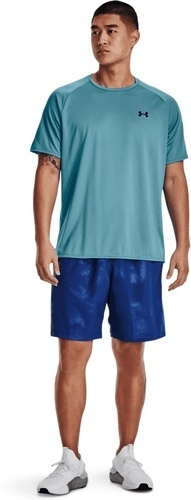 UNDER ARMOUR-Short Under Armour Woven Emboss bleu-4