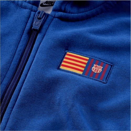 NIKE-Veste à capuche Nike FC Barcelona Enfants Sportswear Club bleue-2