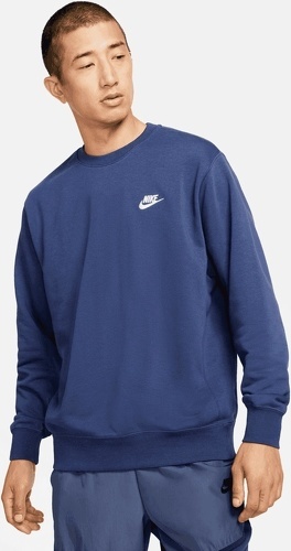 NIKE-Pull Nike Sportswear Club Crew bleu foncé-2