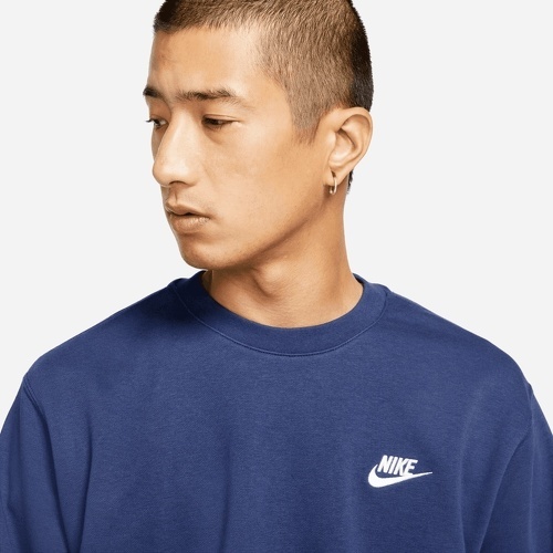 NIKE-Pull Nike Sportswear Club Crew bleu foncé-4