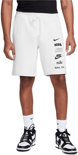NIKE-Short Nike Sportswear Club+ French Terry blanc-0