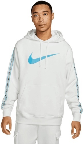 NIKE-Sweat à capuche Nike Sportswear Repeat Fleece BB blanc/bleu-0