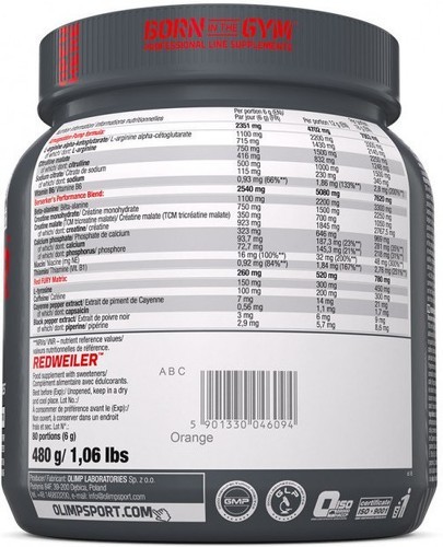 Olimp Sport Nutrition-Redweiler (480g) [ORANGE]-1