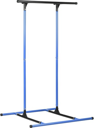HOMCOM-Gravity squat rack de traction portatif - barre de traction démontable - charge max. 100 Kg - acier renforcé bleu noir-image-1