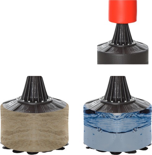 HOMCOM-Sac De Frappe Boxe Autoportant Punching Ball Ier 3 En 1 Revêtement Synthétique Dim. 88L X 48L X 155 205H Cm-4