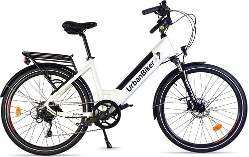 URBANBIKER-Vélo de ville électrique Urbanbiker Sidney 23, blanc 28", Moteur arrière 250W, 540 Wh (36 V 15 Ah)-0