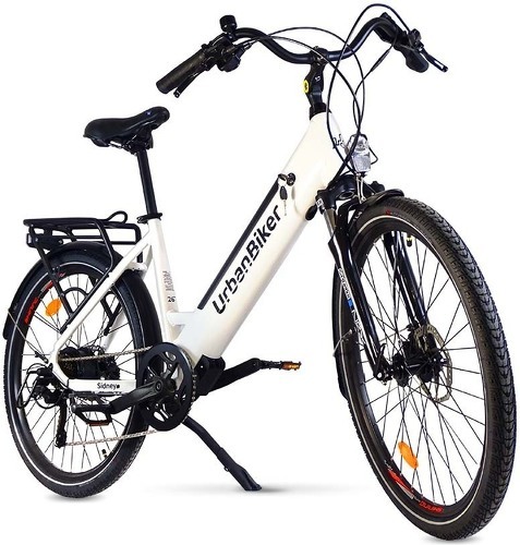 URBANBIKER-Vélo de ville électrique Urbanbiker Sidney 23, blanc 28", Moteur arrière 250W, 540 Wh (36 V 15 Ah)-1