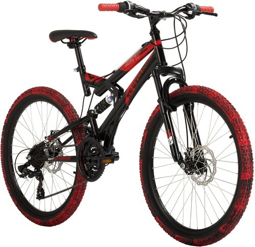 KS Cycling-VTT tout Suspendu 24" Crusher noir-rouge TC 41 cm KS Cycling-0