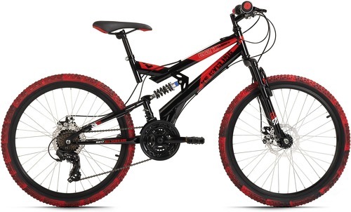 KS Cycling-VTT tout Suspendu 24" Crusher noir-rouge TC 41 cm KS Cycling-1