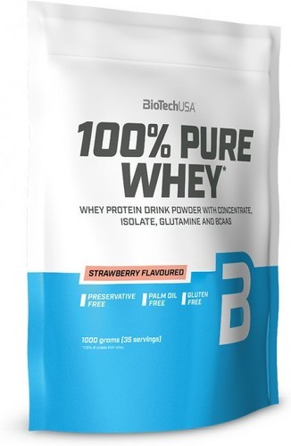 Biotech USA-100% Pure Whey (1Kg) | Fraise | Whey protéine-0