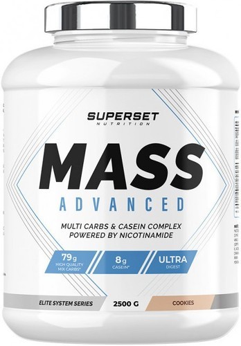 Superset Nutrition-Programme Prise De Masse Avancé: Mass Advanced (2,5Kg) [COOKIES] + Créatine Hardcore (1,5Kg) [ORANGE]-2