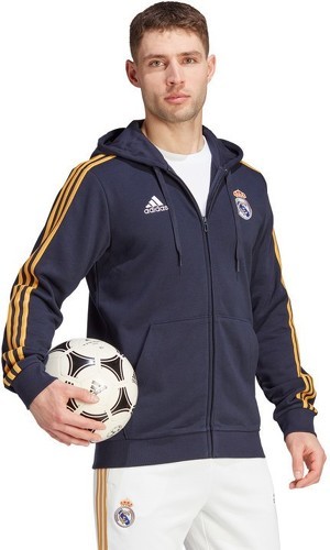 adidas Performance-Veste à capuche entièrement zippée Real Madrid DNA-1