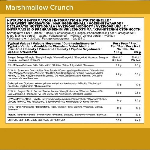 Optimum Nutrition-Protein Crisp Bar (65g) | Marshmallow | Barres protéinées-1