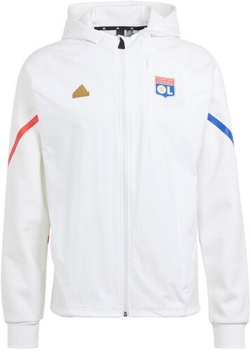 adidas Performance-Veste à capuche entièrement zippée Olympique Lyonnais-image-1