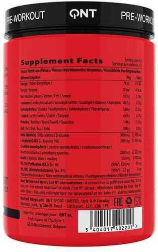 QNT-Pre-Workout Pump RX (300g) [FRUITS ROUGES]-2