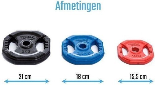 Muscle Power-Muscle Power Aerobics Discs Set Coloured 2 X 1.25, 2.5, 5 Kg-1