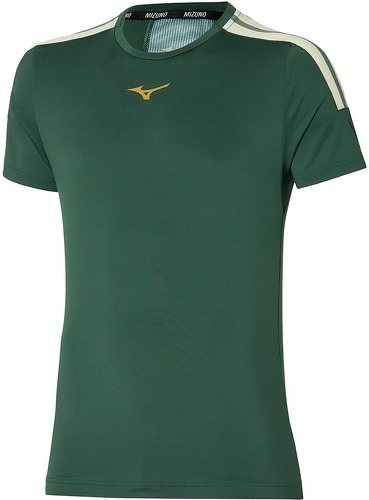 MIZUNO-T-shirt de Tennis Vert Homme Mizuno Shadow-image-1