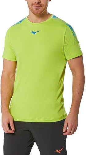 MIZUNO-T-shirt de Tennis Vert Pomme Homme Mizuno Shadow-2