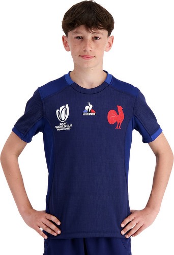 LE COQ SPORTIF-Maillot Replica Domicile Enfant XV de France - Coupe du Monde de Rugby 2023-image-1