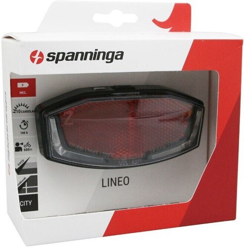 SPANNINGA-Éclairage À Piles Arrière Sur Porte Bagage Spanninga Lineo-0