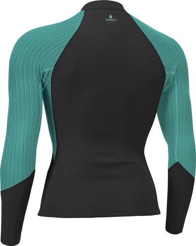 O’NEILL-2023 Womens Hyperfreak 2/1.5mm Front Zip Jacket - Raven-1