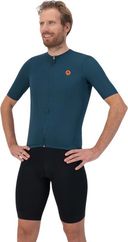 Rogelli-Maillot Manches Courtes Velo Distance - Homme - Bleu/Orange-2