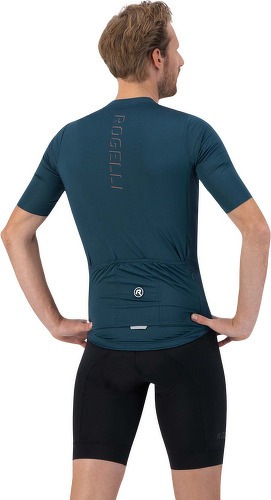 Rogelli-Maillot Manches Courtes Velo Distance - Homme - Bleu/Orange-3