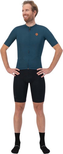 Rogelli-Maillot Manches Courtes Velo Distance - Homme - Bleu/Orange-4