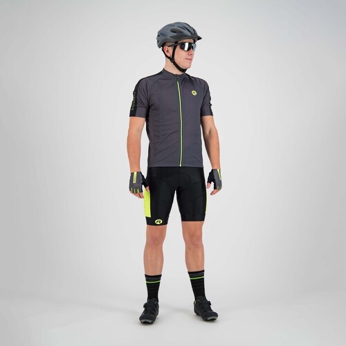 Rogelli-Maillot Manches Courtes Velo Explore - Homme - Gris/Noir/Fluor-3