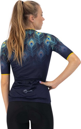 Rogelli-Maillot Manches Courtes Velo Animal - Femme - Bleu/Jaune-3