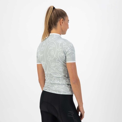 Rogelli-Maillot Manches Courtes Velo Faces - Femme - Menthe-3