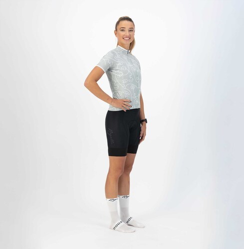 Rogelli-Maillot Manches Courtes Velo Faces - Femme - Menthe-4