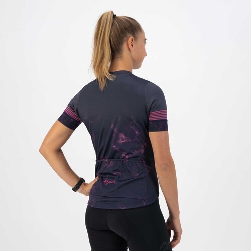 Rogelli-Maillot Manches Courtes Velo Marble - Femme - Bleu/Rose-3
