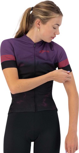 Rogelli-Maillot Manches Courtes Velo Marble - Femme - Violet/Rouge-2