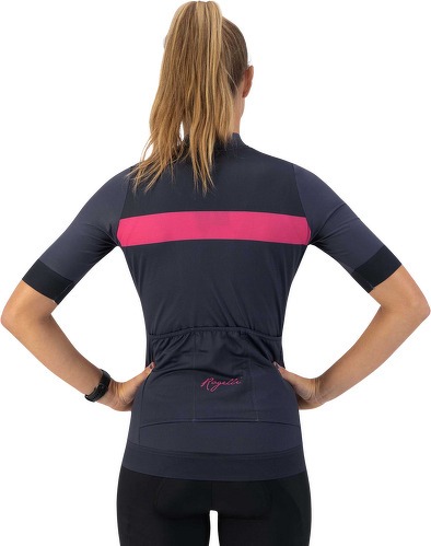 Rogelli-Maillot Manches Courtes Velo Prime - Femme - Bleu/Rose-3