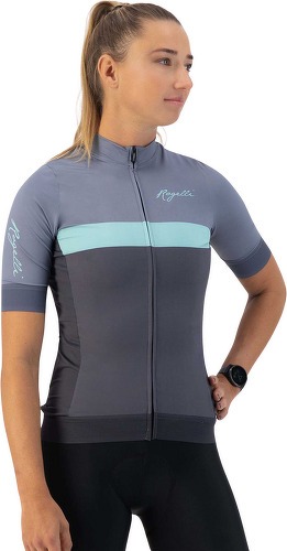 Rogelli-Maillot Manches Courtes Velo Prime - Femme - Bleu/Turquoise-2