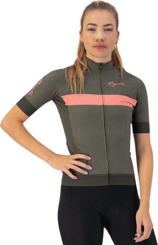 Rogelli-Maillot Manches Courtes Velo Prime - Femme - Vert/Coral-2