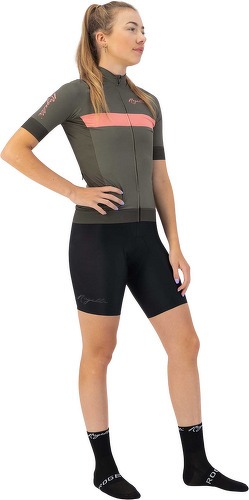 Rogelli-Maillot Manches Courtes Velo Prime - Femme - Vert/Coral-4