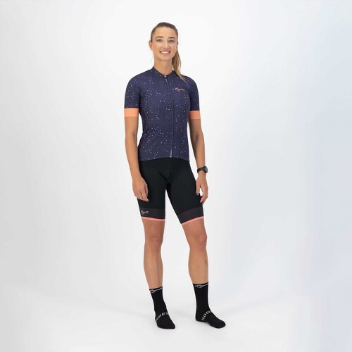Rogelli-Maillot Manches Courtes Velo Terrazzo - Femme - Violet/Coral-4