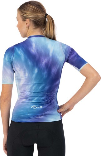 Rogelli-Maillot Manches Courtes Velo Tie Dye - Femme - Bleu-3