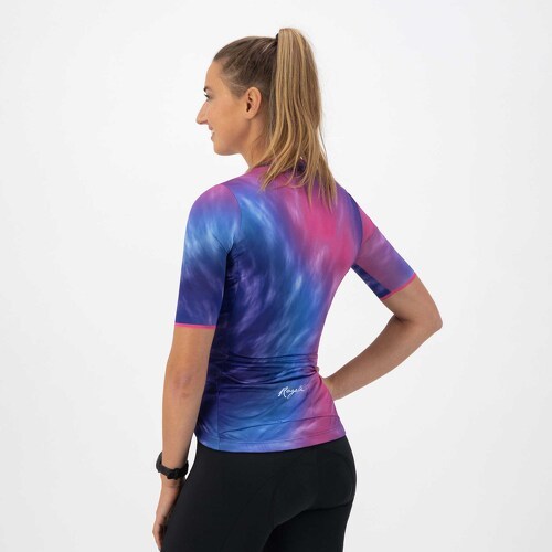 Rogelli-Maillot Manches Courtes Velo Tie Dye - Femme - Rose/Violet/Bleu-3
