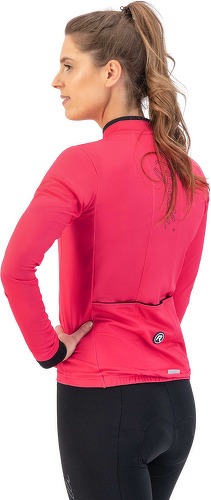 Rogelli-Maillot Manches Longues Velo Essential - Femme - Cerise-3