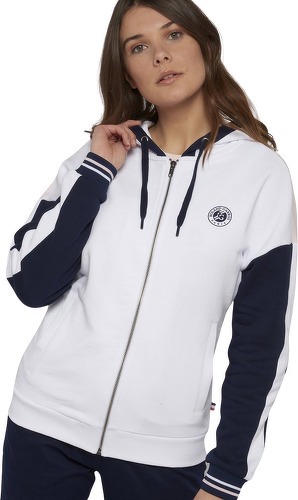 ROLAND-GARROS-Sweat à capuche Color Block Roland-Garros Femme - marine et terre battue-0